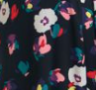 Robe de grossesse mi-longue noire à motif floral