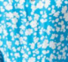 Robe grossesse et allaitement mi-longue bohème bleue et blanche à fleurs