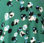 Robe de grossesse cache-cœur, verte à motif floral 