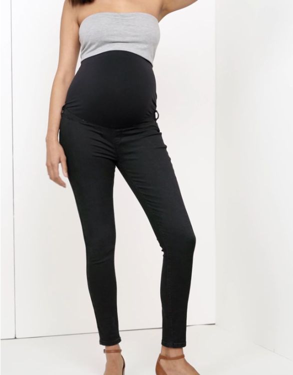 Black Over Bump Super-Skinny Maternity Jeans