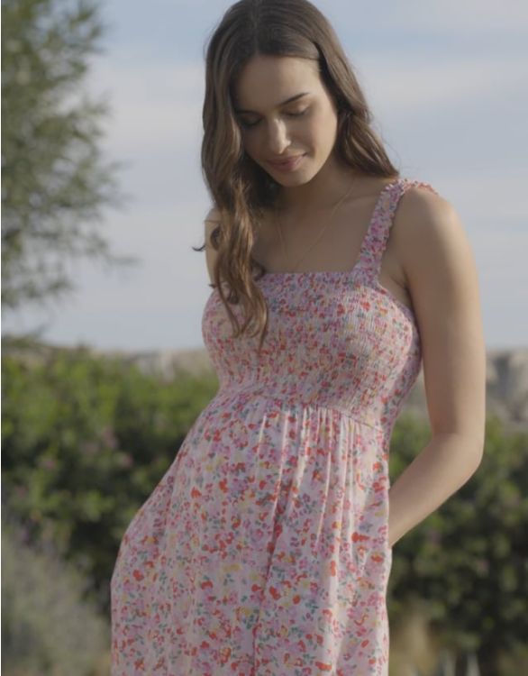 Maternity to Nursing Occasion Dress – Pink Floral