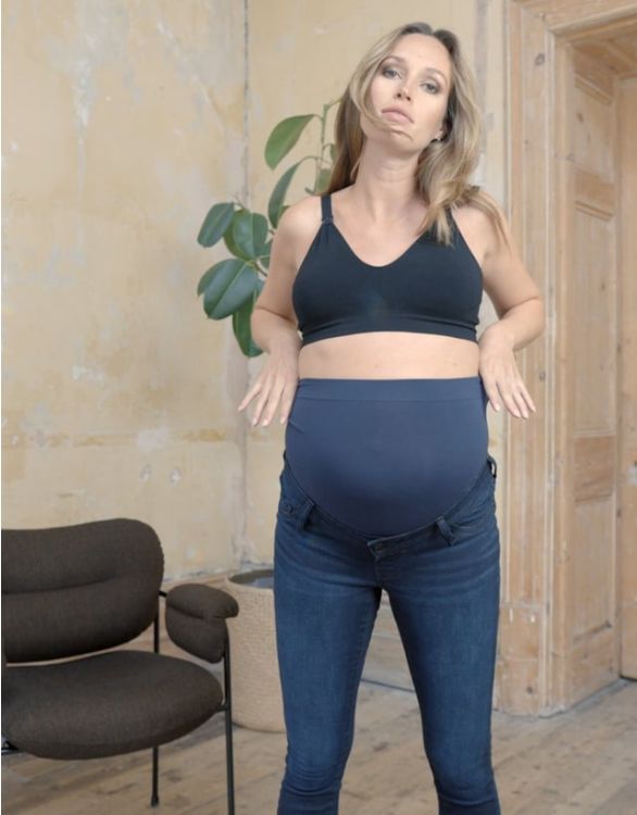 Maternity Skinny Denim Jeans > Over the Bump in Indigo – ANGEL