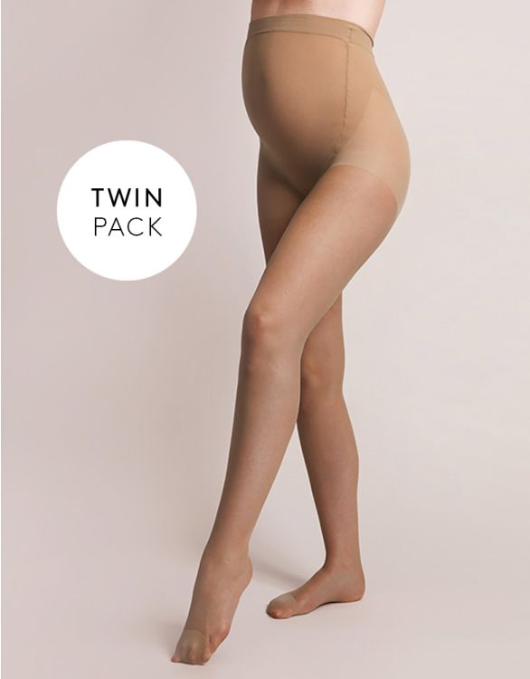 Image for 20 Denier Nude Maternity Tights – 2 Pack