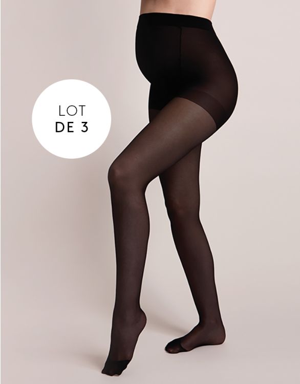 Image pour Collants grossesse 40D – Lot de 3, noir | Seraphine