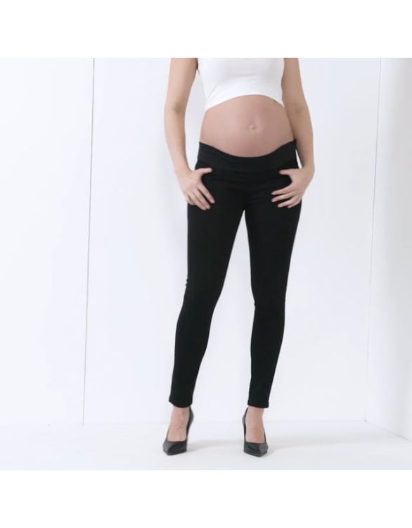 Seraphine Over Bump Organic Cotton Black Freddie Maternity Jeans