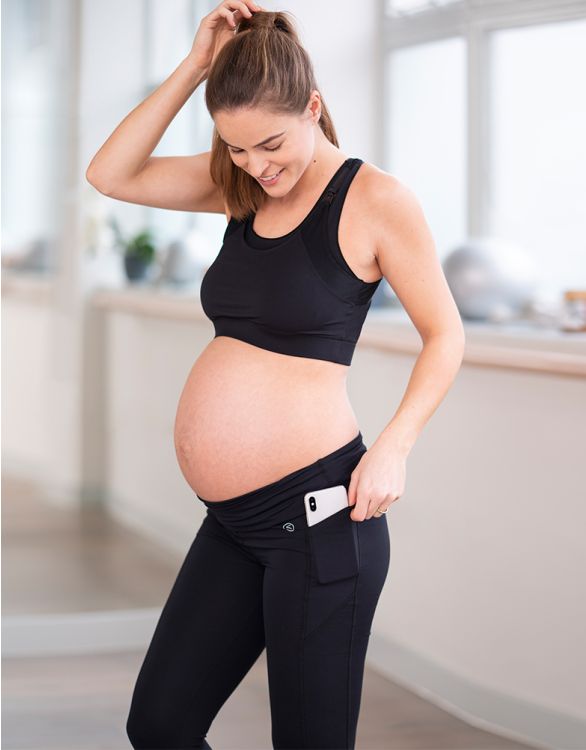 Cropped Maternity Activewear Power Leggings