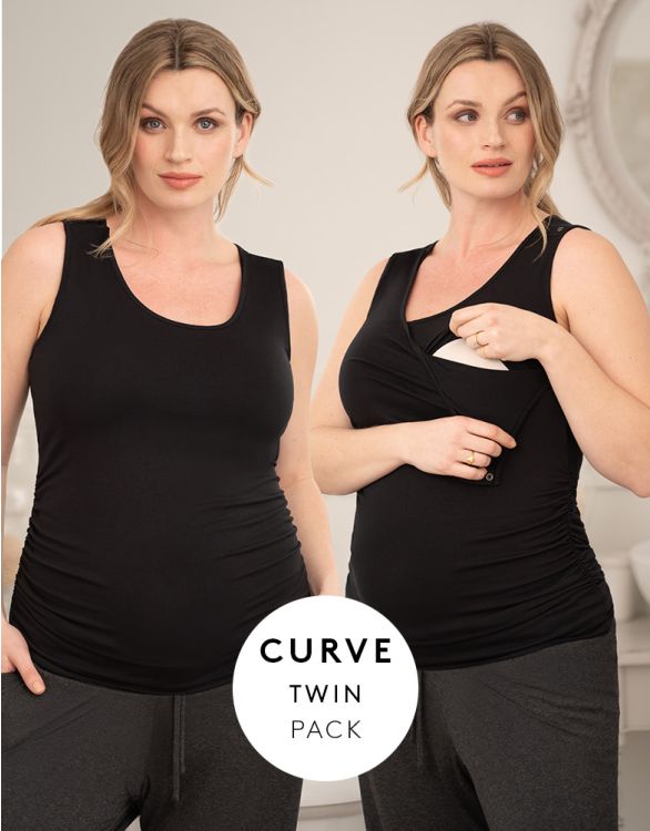 Image for Curve Maternity & Nursing Tops - Twin Pack