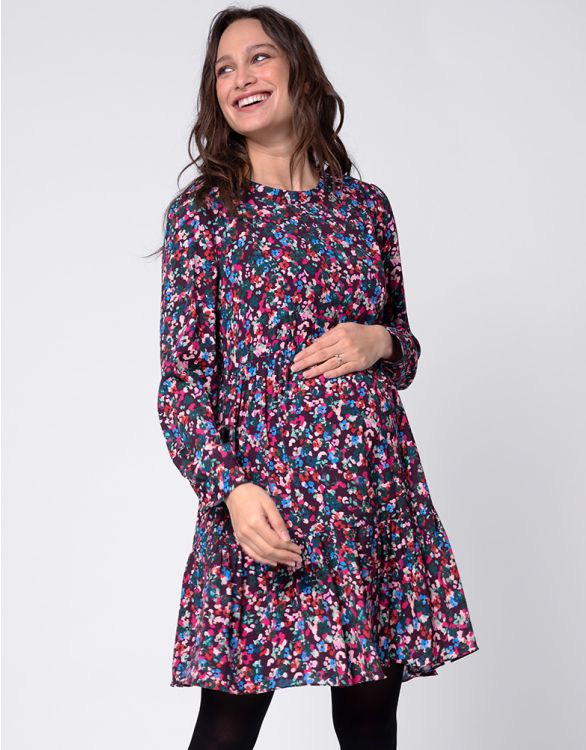 Floral Tiered Maternity & Nursing Dress | Seraphine