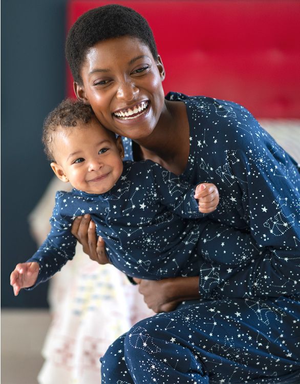 Image for Mama & Mini Cotton Star Constellation Pyjamas Set