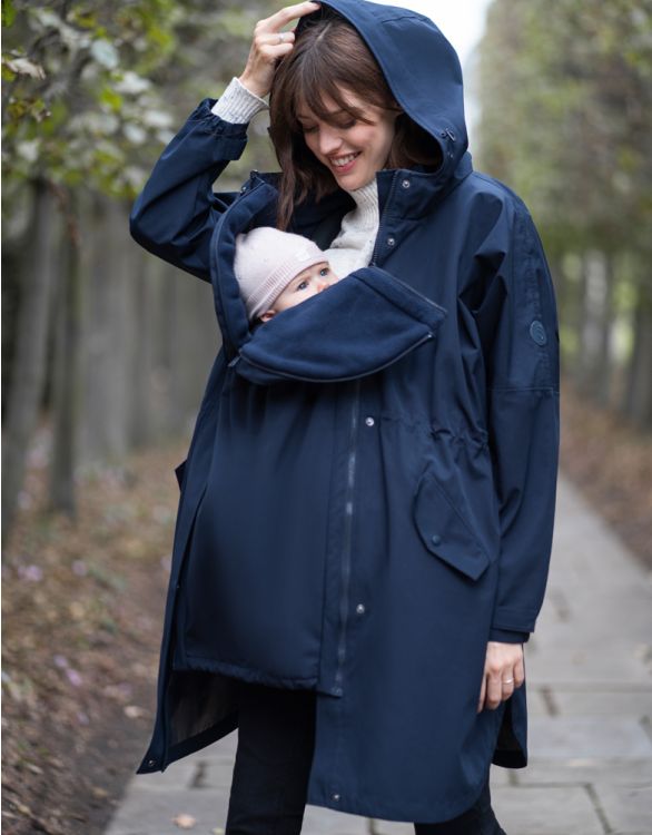 afbeelding voor Navy 6 in 1 Maternity & Babywearing Raincoat