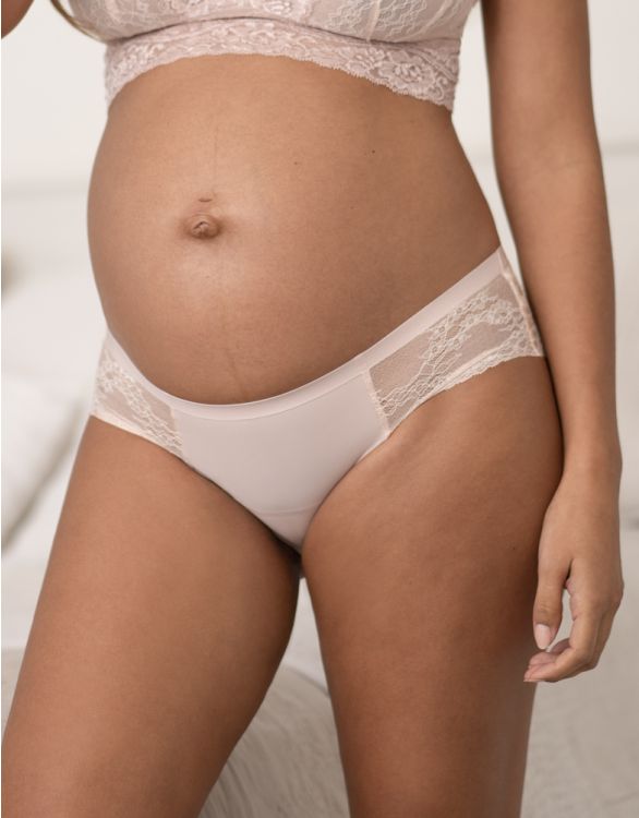 Image pour Culotte maternité en dentelle Seraphine - Rose