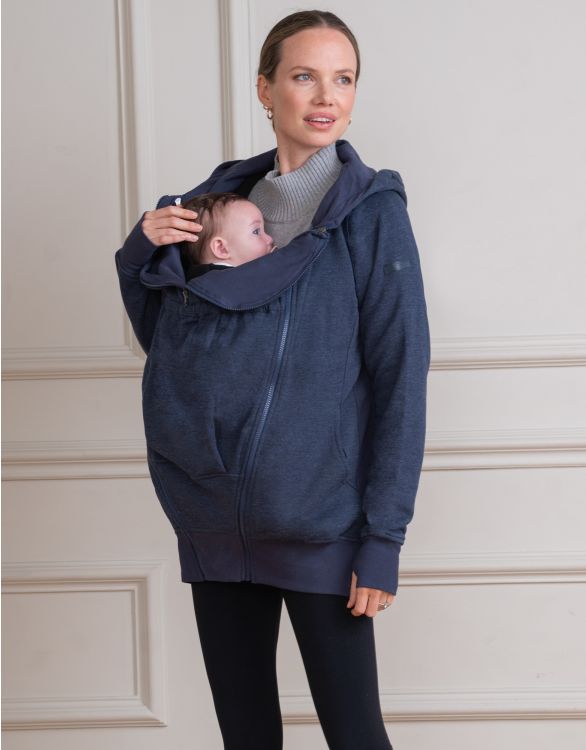Image for Navy Blue 3 in 1 Maternity Hoodie