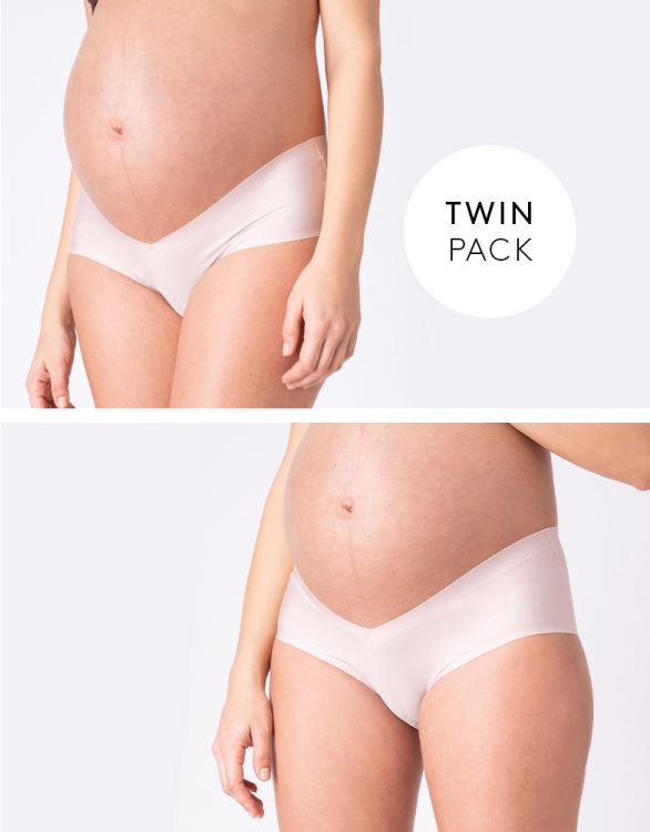 Image for No VPL Blush Maternity Briefs – Twin Pack