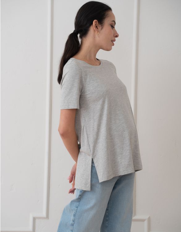 Image pour T-shirt de grossesse à manches courtes en jersey 