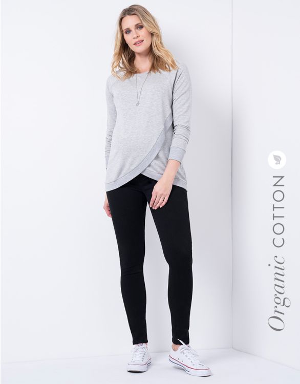 Image for Organic Cotton Over Bump Black Maternity Jeans