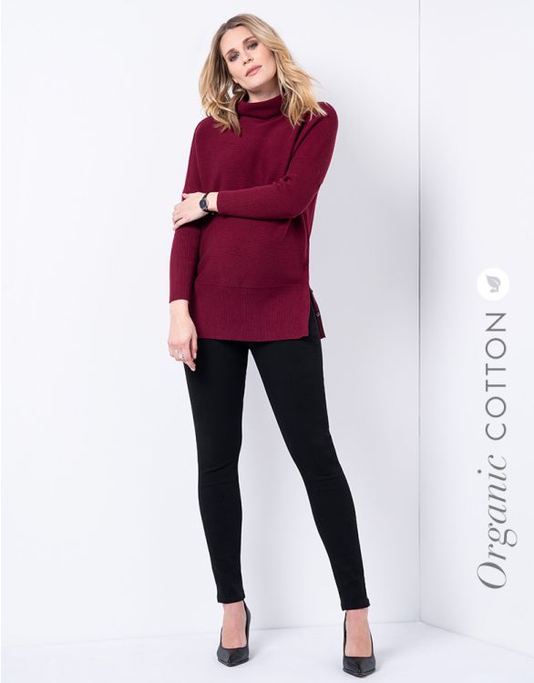 Image for Organic Cotton Under Bump Black Maternity Jeans