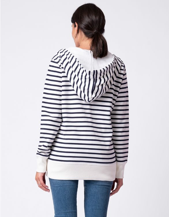 Grey and white striped 2024 hoodie