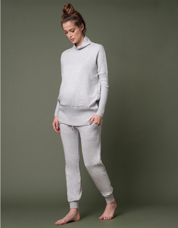 Seraphine Honour Knitted Maternity Sweatpants in Grey