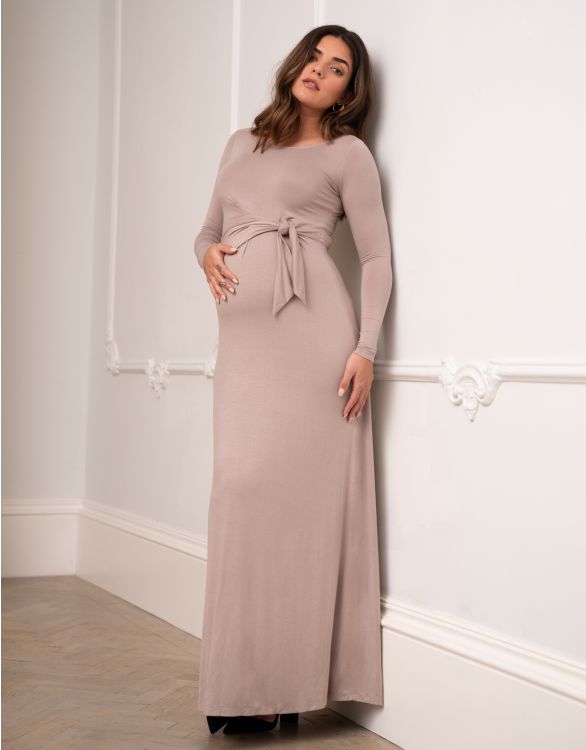 Image for Mocha Maternity Maxi Dress