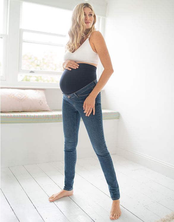 Image for Organic Over Bump Skinny Maternity Jeans