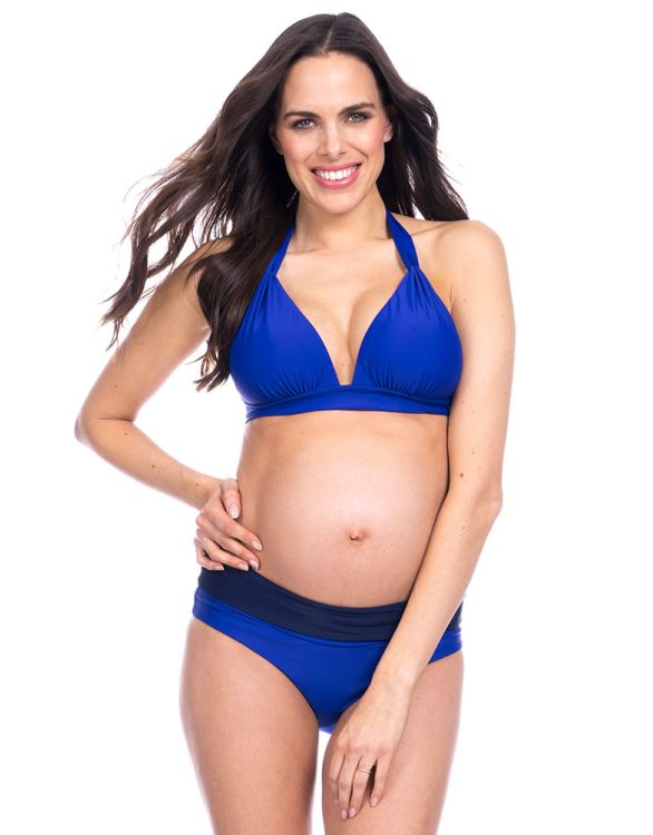 Image for Adjustable Blue Maternity Bikini