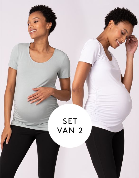 afbeelding voor Set van twee essentiële zwangerschaps-T-shirts
