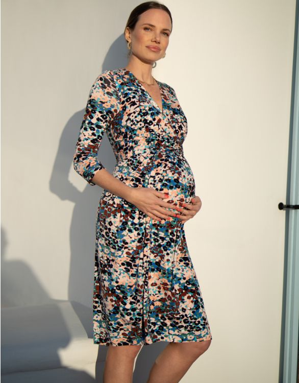 Image for Animal Print Jersey Maternity & Nursing Dress