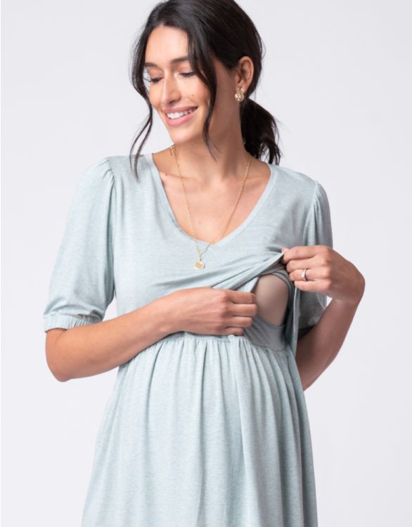 Seraphine Maternity To Nursing Midi T-Shirt Dress - AirRobe