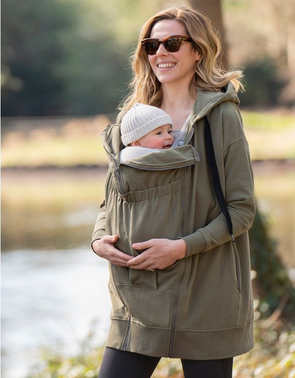 Image for Cotton Khaki 3 in 1 Maternity Hoodie