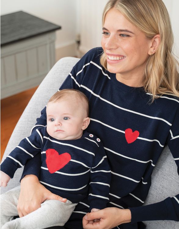 Image for Mama & Mini Nautical Cotton Sweaters 