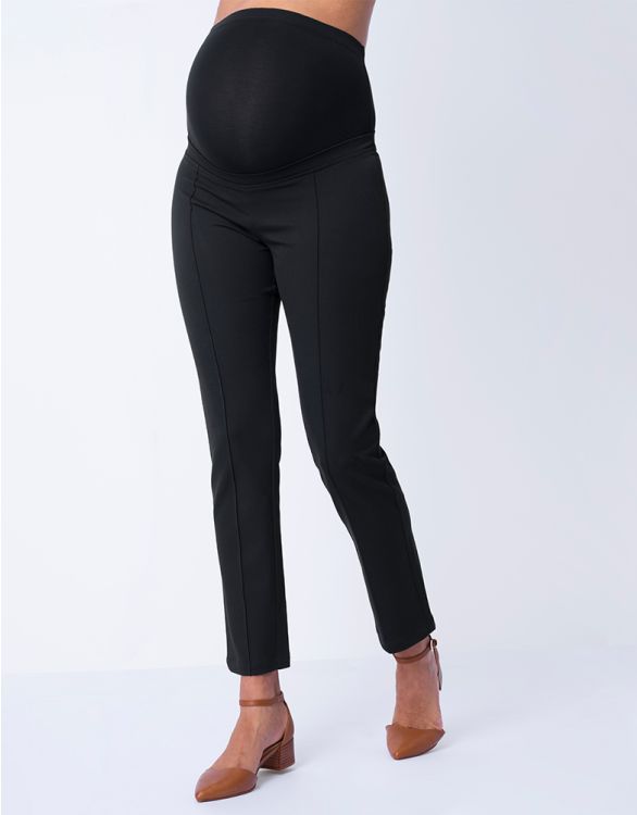 Image for Slim Leg Black Maternity Pants – Over Bump