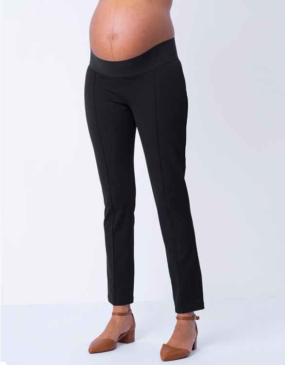 Image for Slim Leg Black Maternity Trousers – Under Bump