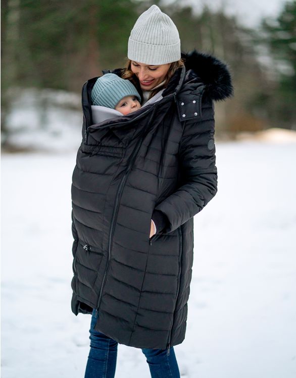 Image pour Doudoune d'hiver grossesse 3 en 1 en duvet – Noir