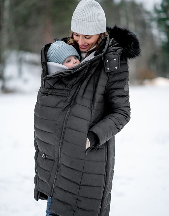 Image pour Doudoune d'hiver grossesse 3 en 1 en duvet – Noir
