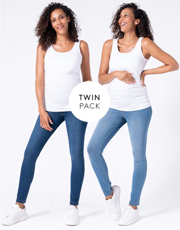 afbeelding voor Super Stretch Maternity Jeggings – Twin Pack