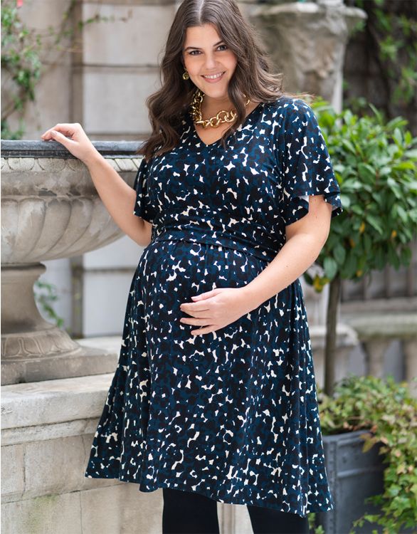 Imagen de Curve Black Jersey Maternity & Nursing Dress