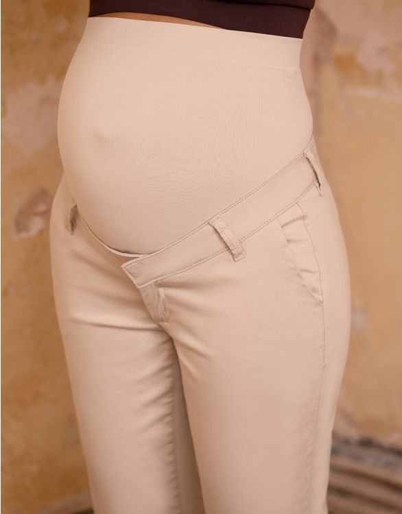Pantalon grossesse chino bandeau taille haute