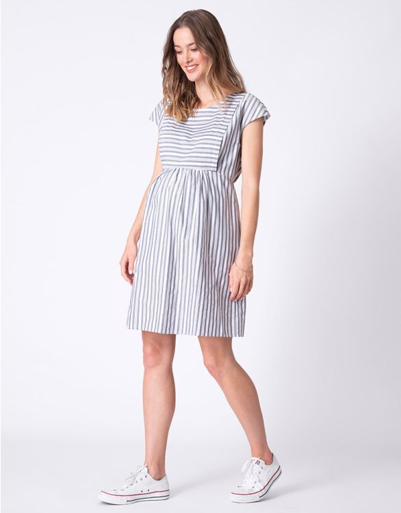 striped nursing dress