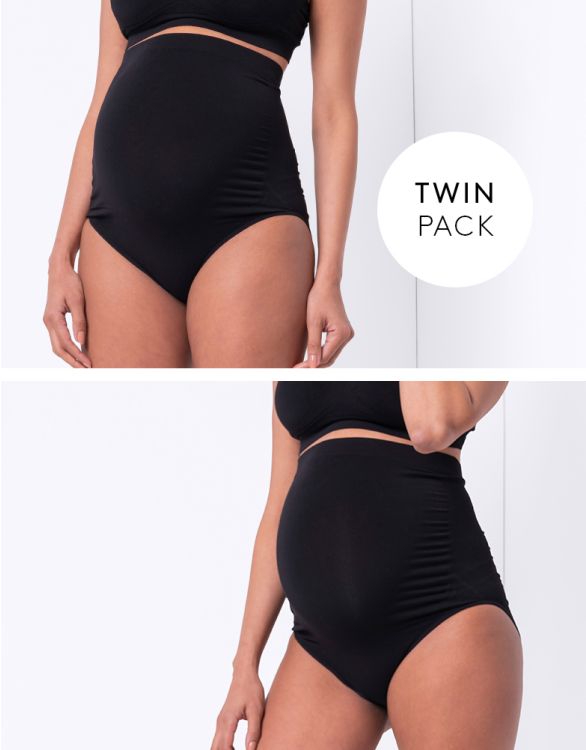 Image for Over Bump Bamboo Maternity Briefs – Twin Pack