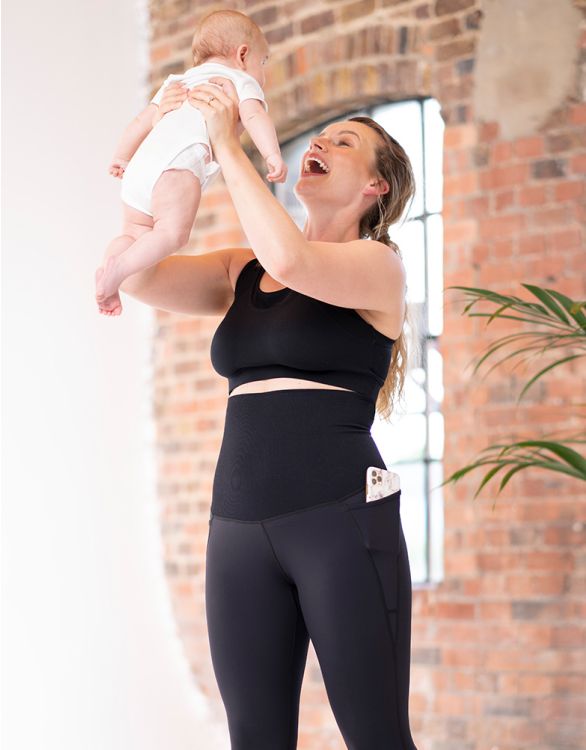 Maternity + Post-Partum Sports Leggings - Full Length Floral