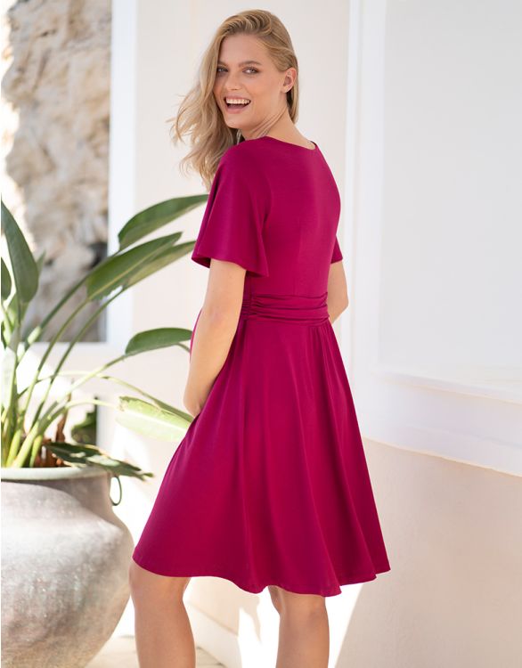 Madame Pink Fit & Flare Dress | Buy COLOR Pink Dress Online for | Glamly