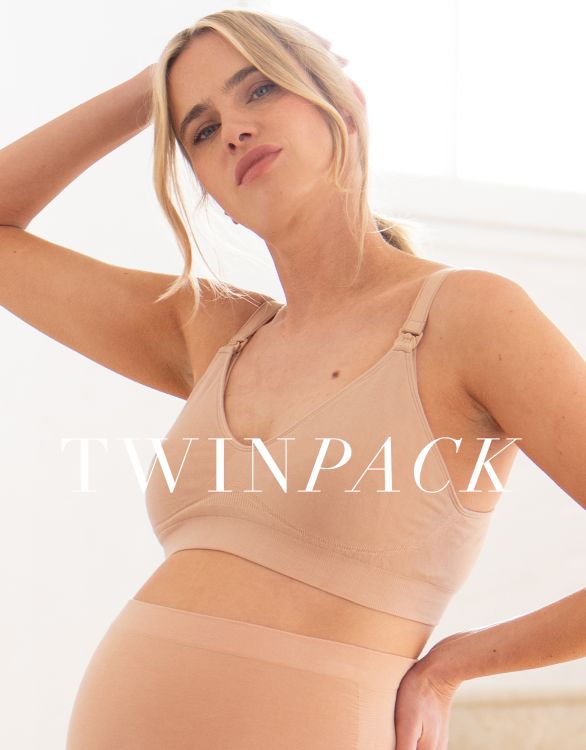 Image for 2-Pack Seamless Bamboo Maternity-To-Nursing Bras