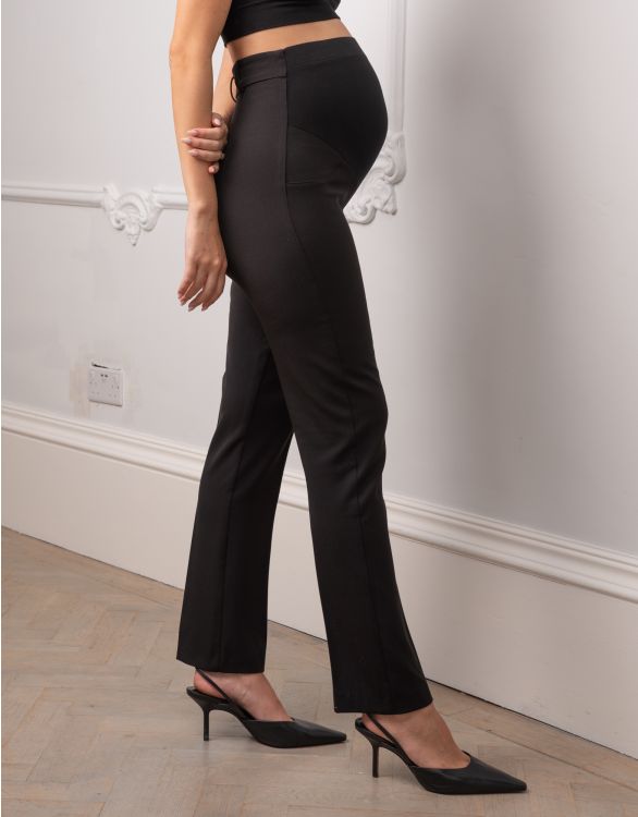 Image pour Pantalon de maternité noir à jambes droites