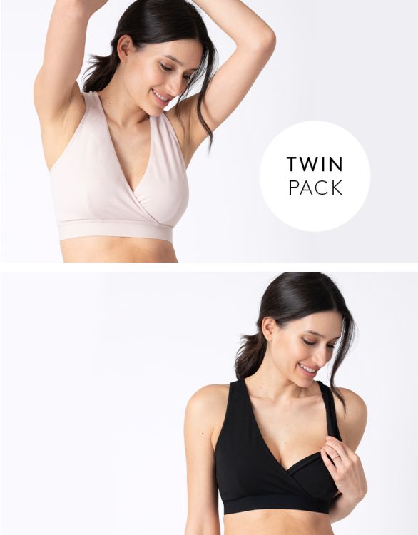 Image for Maternity & Nursing Sleep Bras – Twin Pack