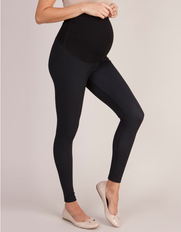 UK16 to 18 black over bump maternity leggings Long maternity leggings 