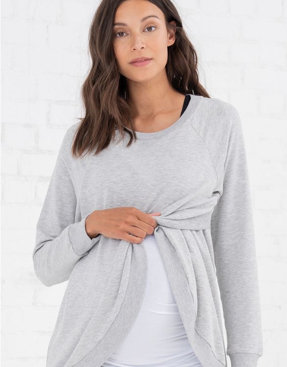 Crossover Maternity/Nursing Sweater - Clothing