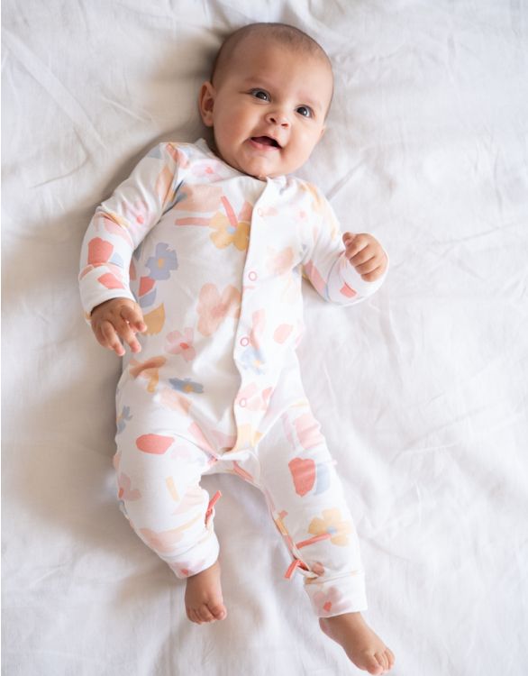 Image for Easy Zip Organic Cotton Sleepsuit & Bib Set