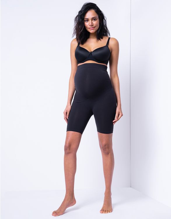 Image for Black Hug-a-Bump Maternity Shorts