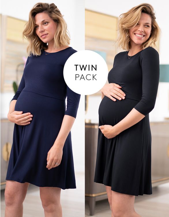 Image for Maternity & Nursing Dresses – Twin Pack