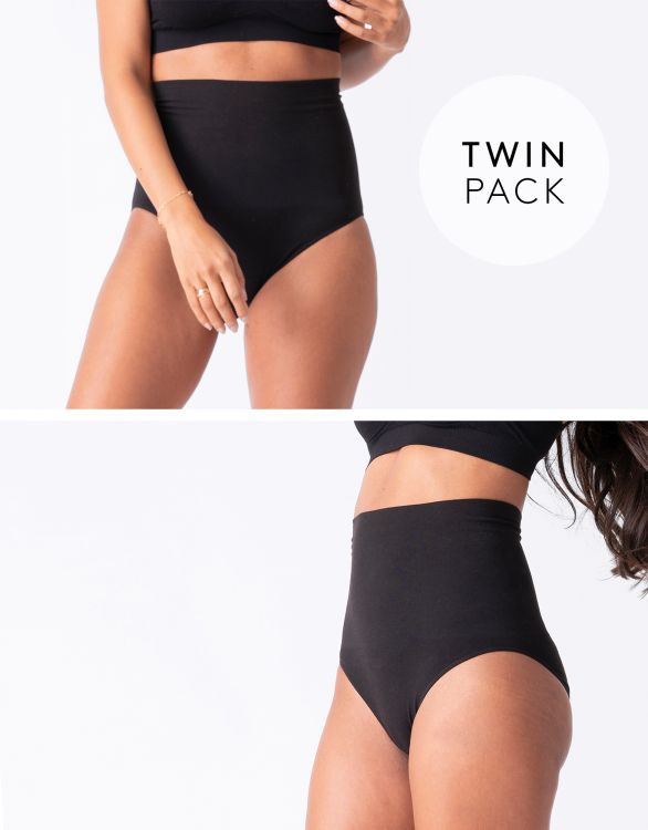 Image for Post Maternity Shaping Briefs – Black Twin Pack